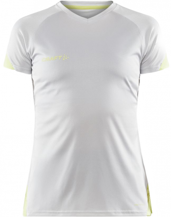 Craft - Pro Control Impact Tee Women - ASH/Giallo - Blanc & giallo